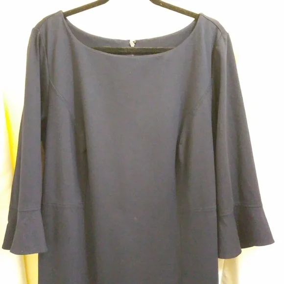 Talbots Midi Sheath Dress Navy - Size 18W - Picture 2 of 6